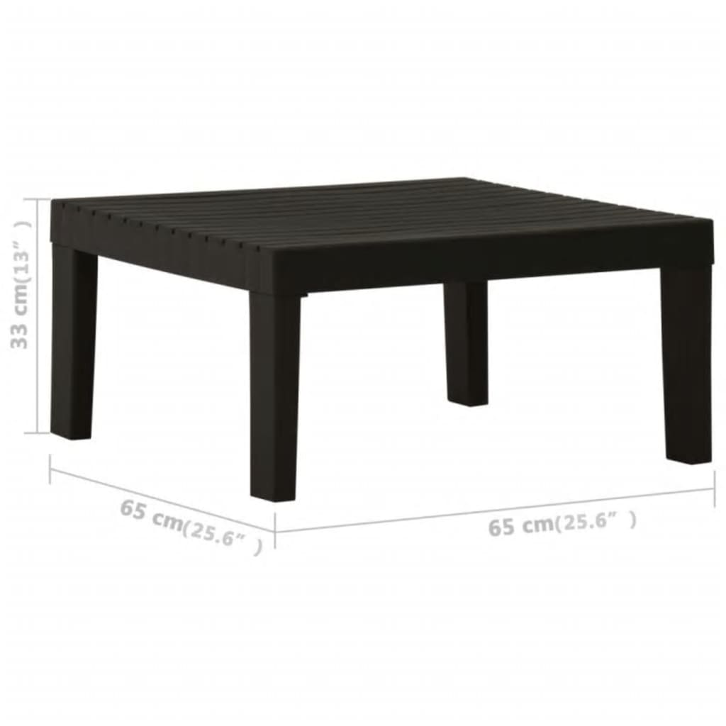 Set Divani da Giardino con Cuscini 6 pz in Plastica Grigio